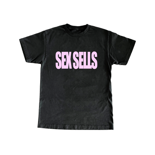 LIGHT PINK ON BLACK TEE