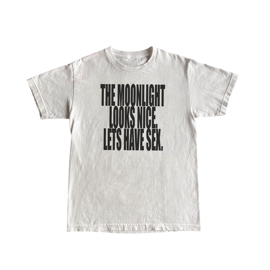 MOONLIGHT BLACK ON WHITE TEE