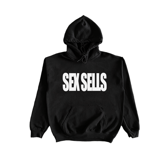 WHITE ON BLACK HOODIE