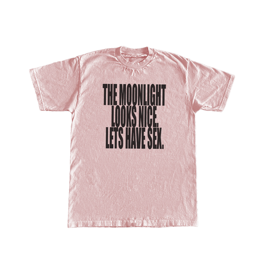 MOONLIGHT BLACK ON PINK TEE